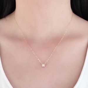 Dainty CZ diamond gold filled necklace